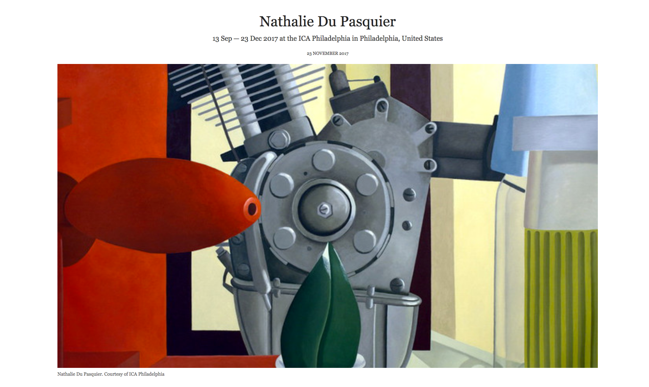 ICA - Nathalie Du Pasquier
