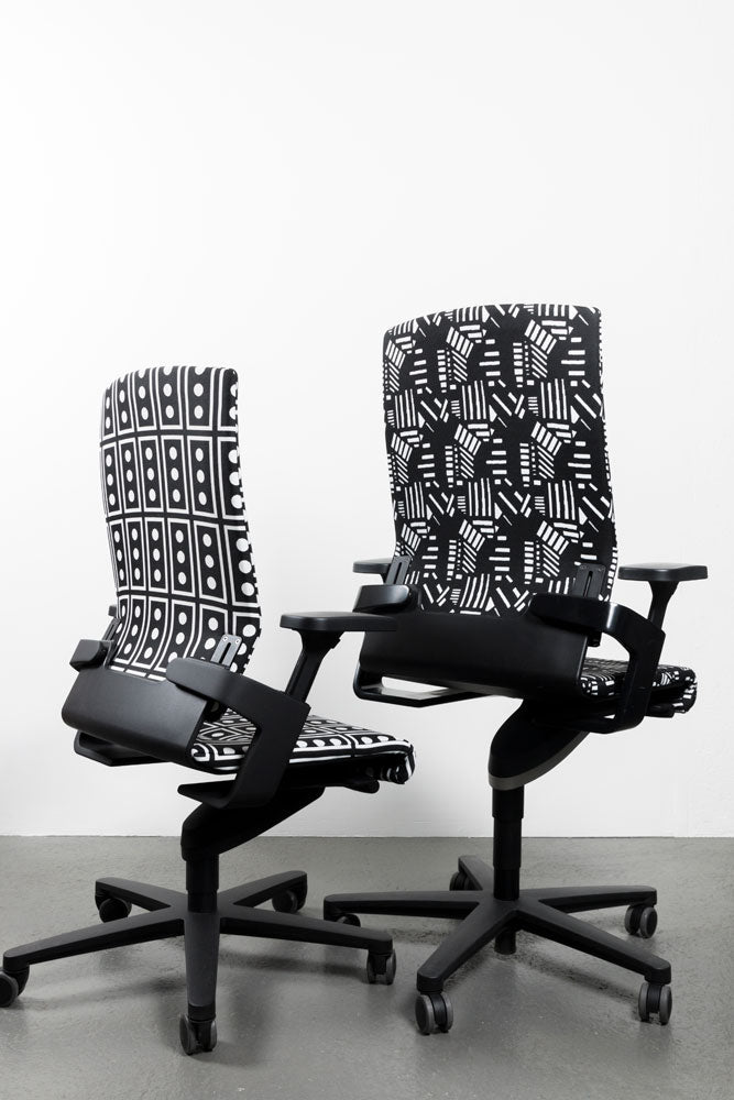 Gate Nathalie du Pasquier & George Sowden Climatex Upholstery B&W